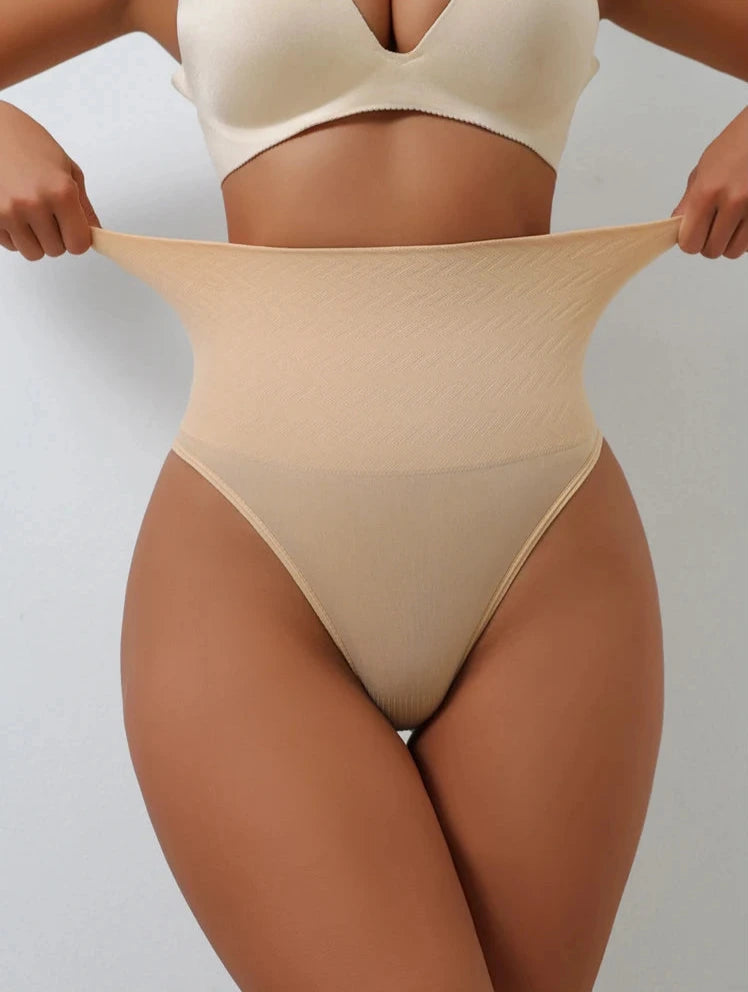 ShapeZ™ UltraSculpt Thong – Seamless High-Waist Tummy Control Shaper Panty