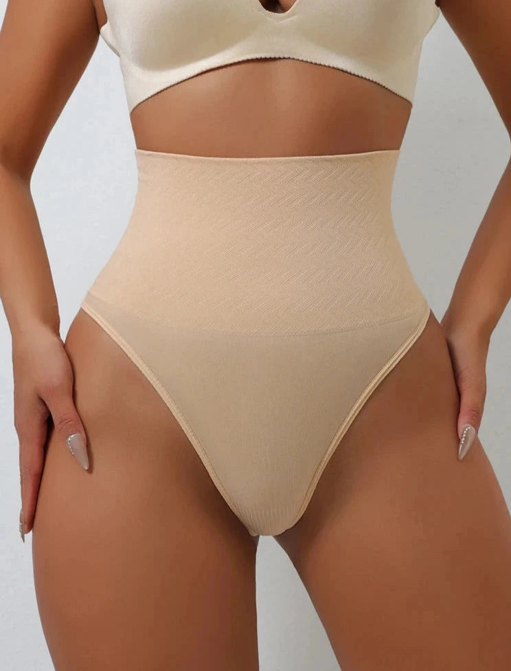 ShapeZ™ UltraSculpt Thong – Seamless High-Waist Tummy Control Shaper Panty