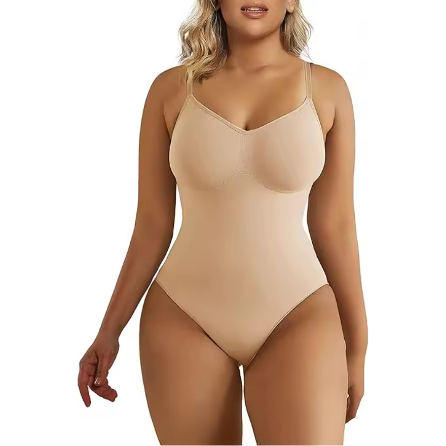 ShapeZ™ V-Neck Bodysuit – Seamless Slimming Shapewear