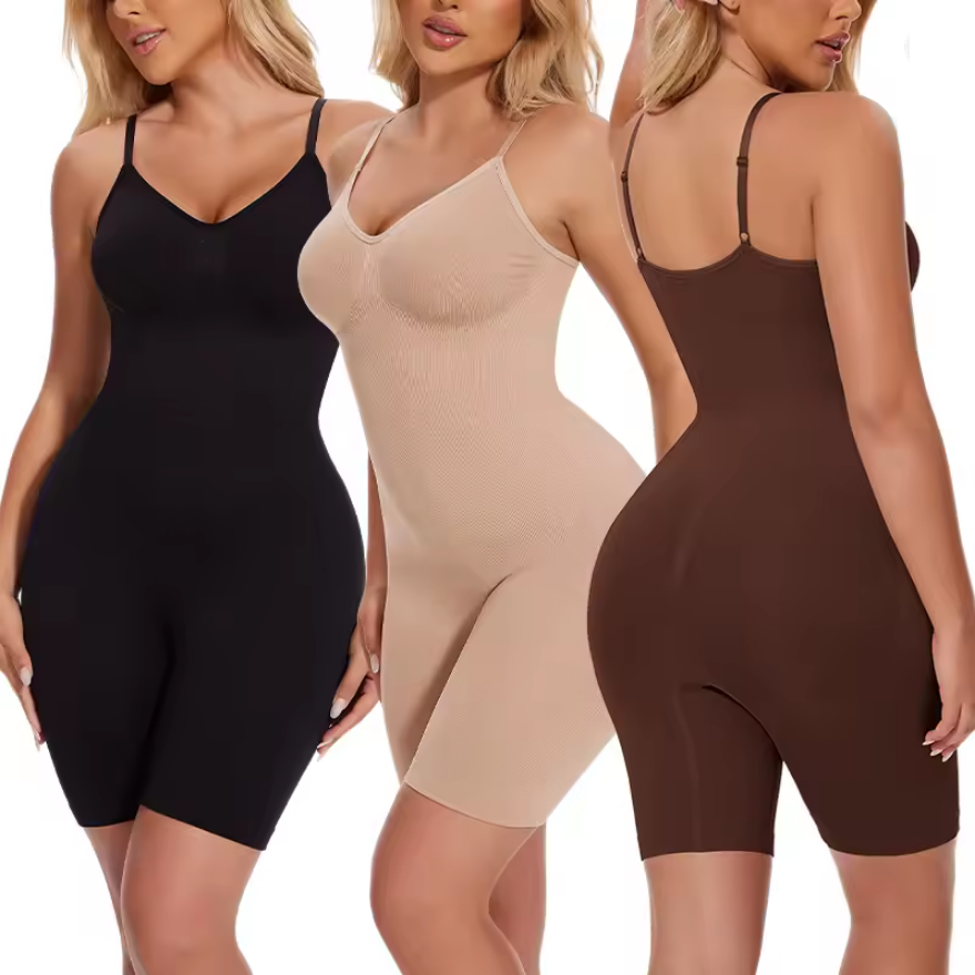 Shapez™ Full Body Shapewear Bodysuit – Tummy Control Waist Trainer with Anti-Chafing Shorts