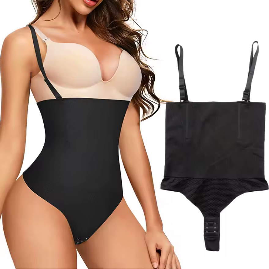 Shapez™ Sculptee Thong Bodysuit Shapewear – Underbust Tummy Control