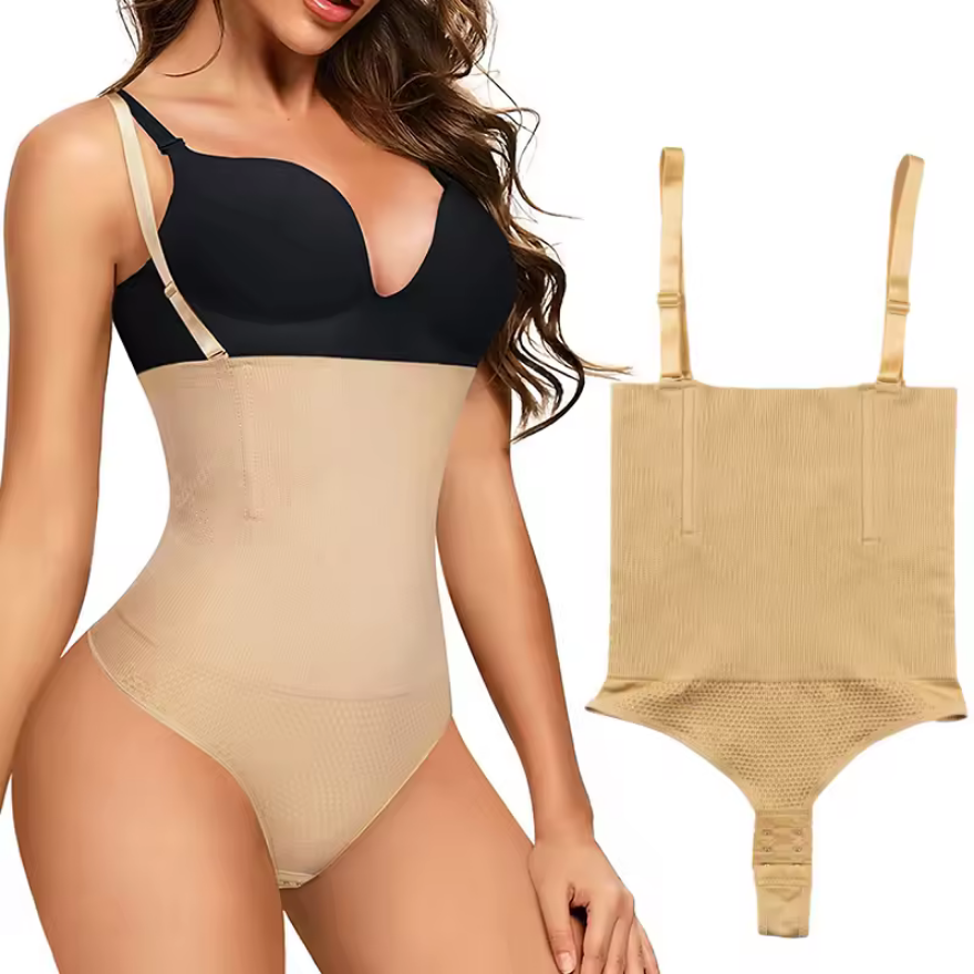Shapez™ Sculptee Thong Bodysuit Shapewear – Underbust Tummy Control
