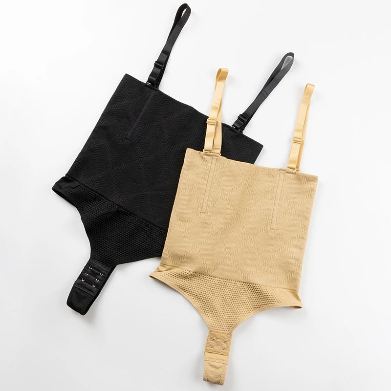 Shapez™ Sculptee Thong Bodysuit Shapewear – Underbust Tummy Control